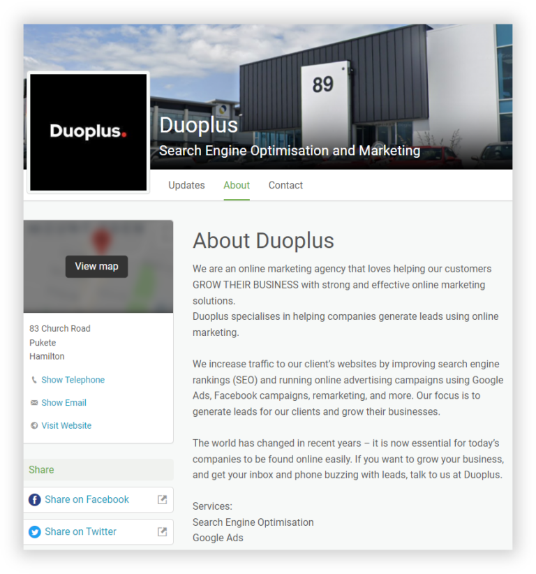 Image of a Duoplus business directory citation